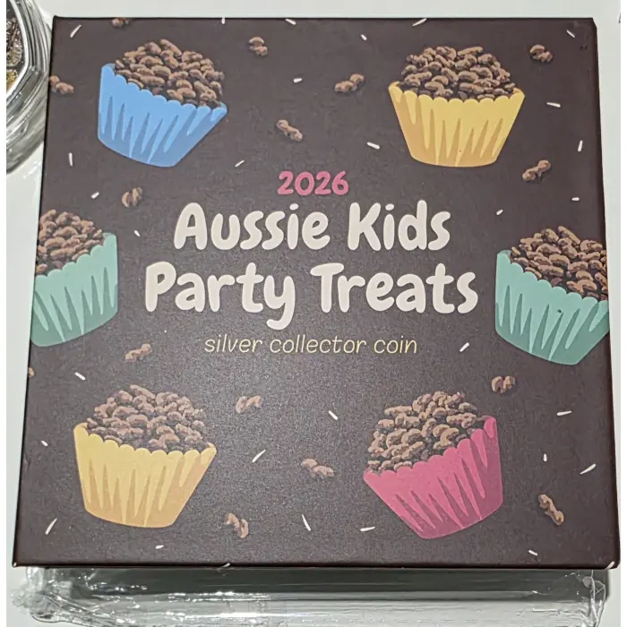 2026 Niue $1  One Dollar Aussie Kids Party Treats Silver Coin LOW MINTAGE OF 300