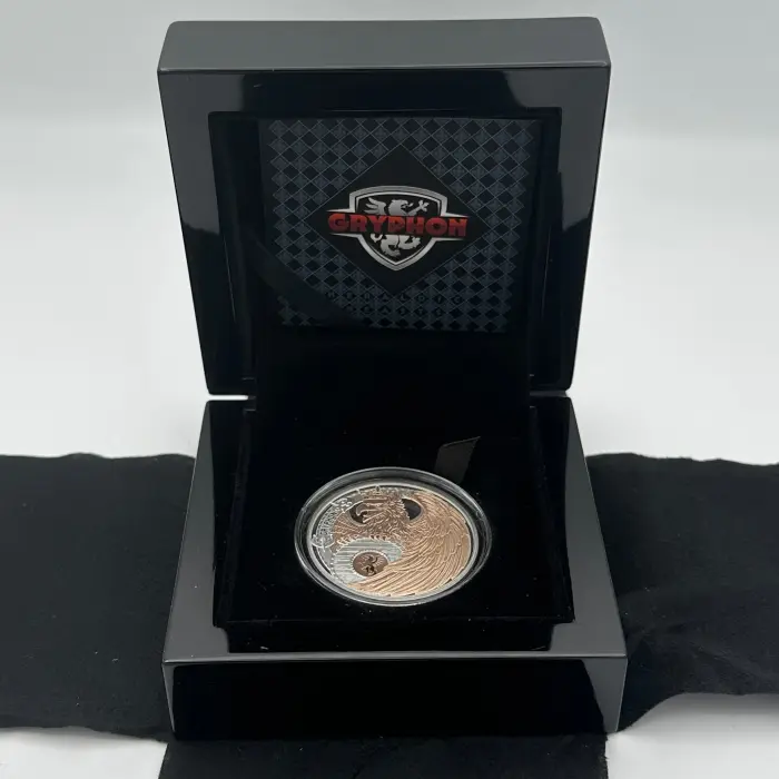 2024 Niue Heraldic Beasts Gryphon 1oz Rose Gold-Plated Silver Proof Coin