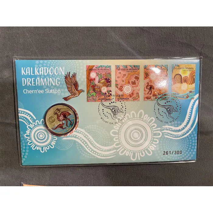 Kalkadoon Dreaming & Ngana Nyitting full set of 5 PNC’s with 2 Impressions PNC’s