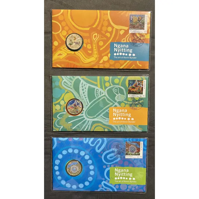 Kalkadoon Dreaming & Ngana Nyitting full set of 5 PNC’s with 2 Impressions PNC’s