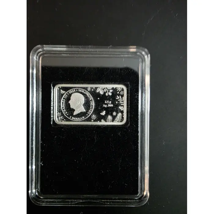 The World Of Peter Rabbit- Beatrix Potter 2.5g .999 Silver $1  Solomon Islands