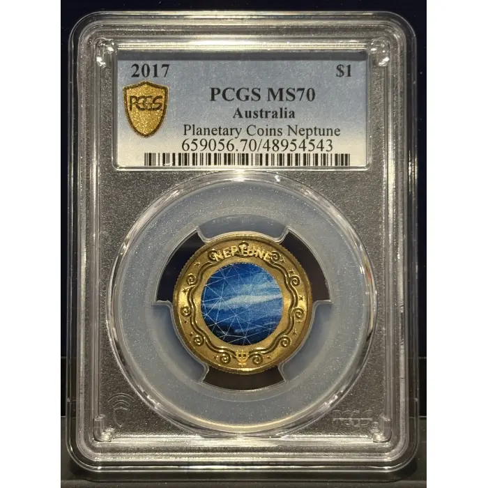 2017 Australian $1 MS70 Planetary Coins Neptune PCGS - Top Pop