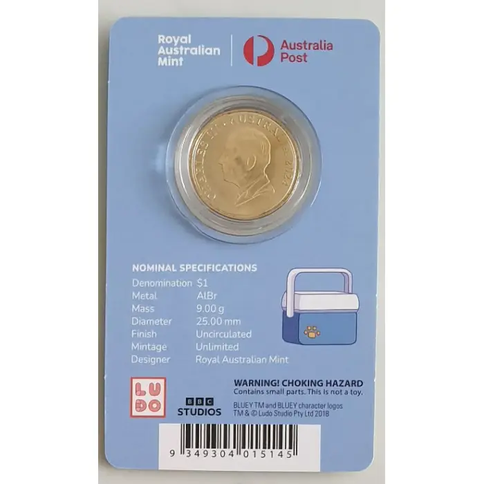 2024 Bluey Dollarbucks $1 Privy Mark Coin-in-Card – Stripe, Trixie and Nana