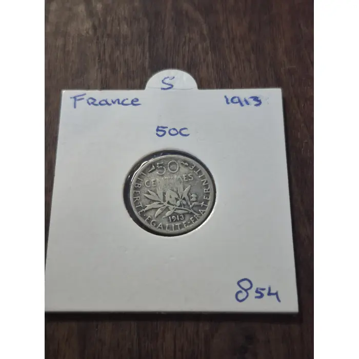 1913 50 CENT FRANCE 🇫🇷 (SILVER)