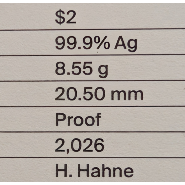 2026 $2 Fine Silver Proof Coin - ex Decimal Currency  60th Anniversary Set