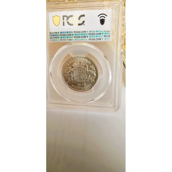 1939M Florin Graded AU58 KEY DATE