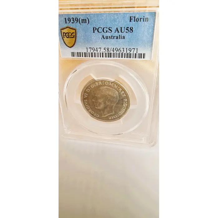 1939M Florin Graded AU58 KEY DATE