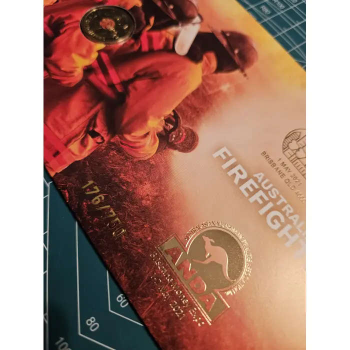 2021 Brisbane money expo ANDA overprint PNC fire fighters $2-