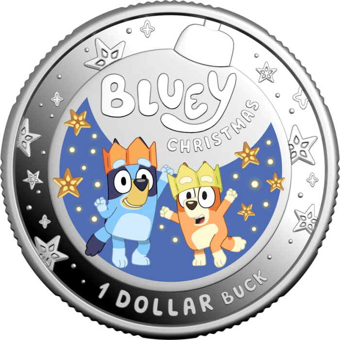 2025 Bluey $1 Silver Proof Christmas Coin