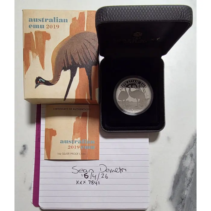 2019 Australian Emu 1oz Silver Coin