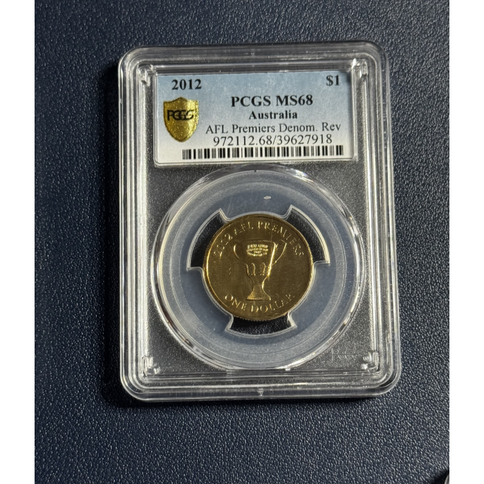 2012 $1  AFL Premiers Graded PCGS MS68