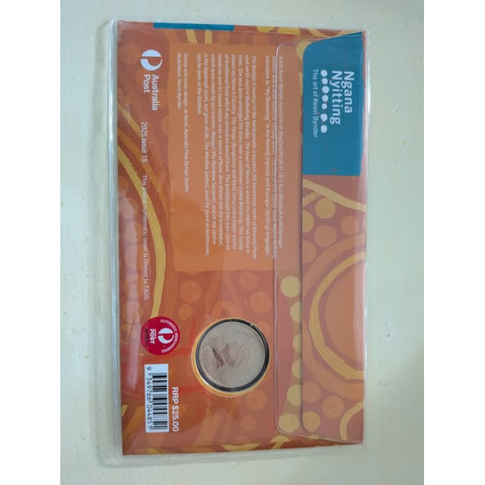 Ngana Nyitting – The Art of Kevin Bynder Green Emu Postal Numismatic Cover 