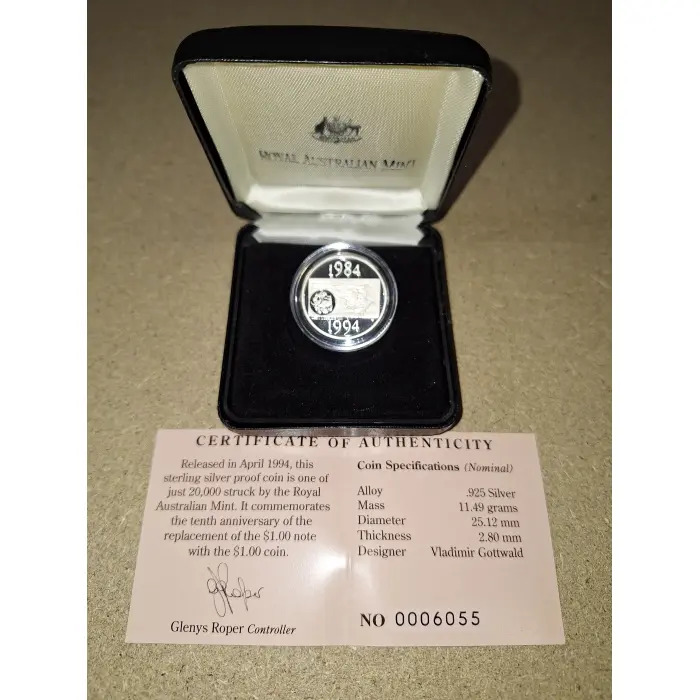 1994 $1 Proof - MOB Commemorative Silver Proof Coin