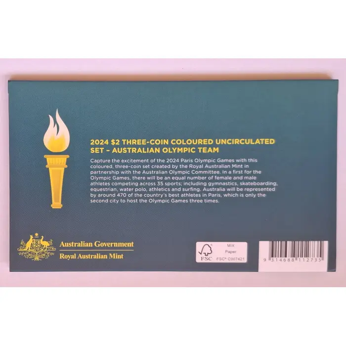 2024 $2 Australian Olympic Team Coin set