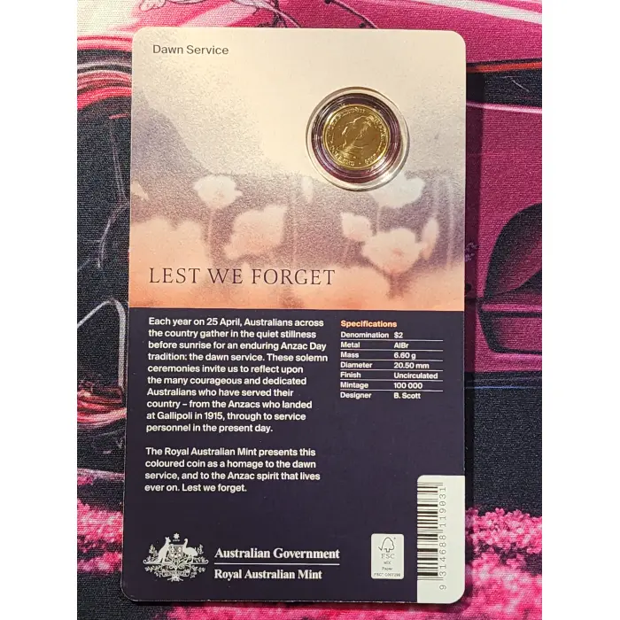Dawn service $2 2026 'c' mintmark
