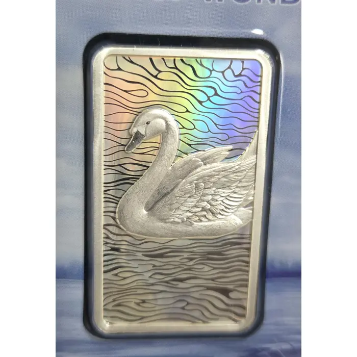 2026 Wings of wonder Swan Guardian of grace 1 oz silver holographic bar