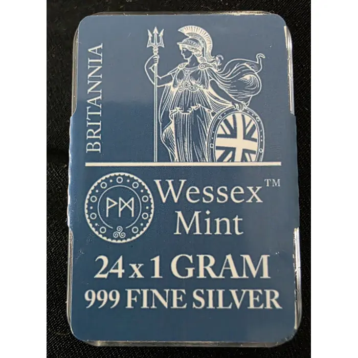 BRITANNIA: 24 x 1 Gram Wessex Mint 999 Fine Silver Bars 