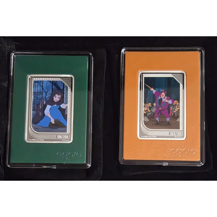 Agoro Disney Renaissance Trading Coins 2025 Emerald 188/250 Topaz 003/150