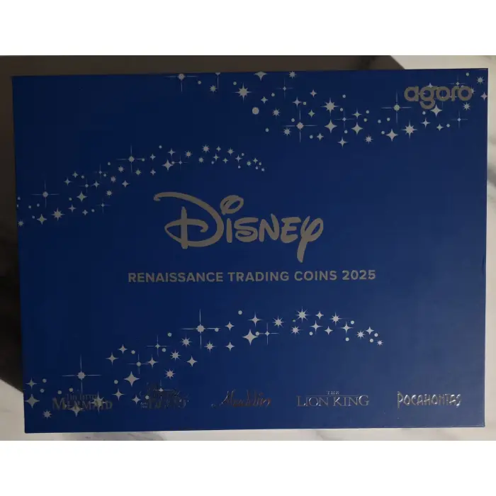 Agoro Disney Renaissance Trading Coins 2025 Emerald 188/250 Topaz 003/150