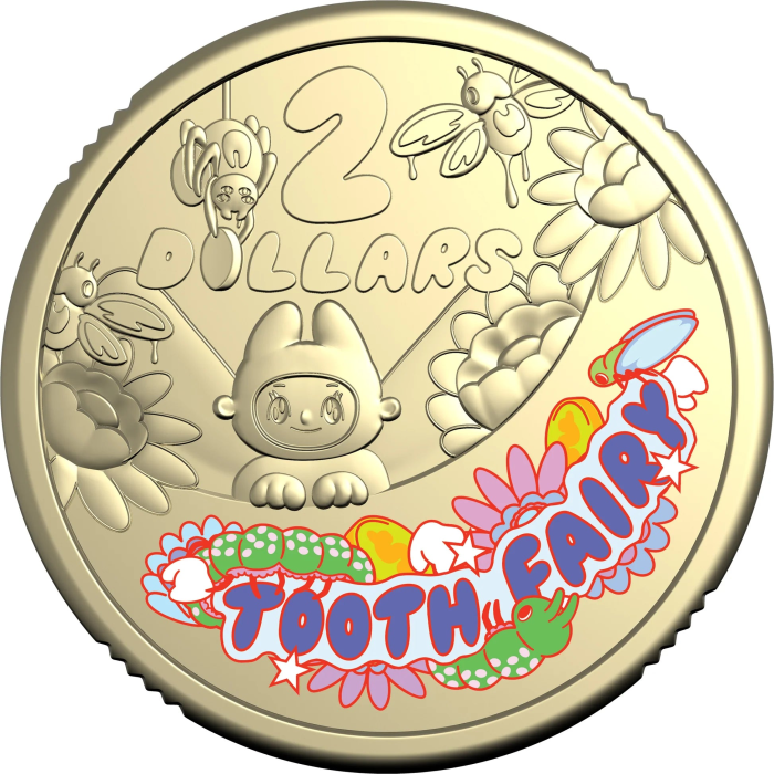 2026 $2 UNC Coloured Carded Tooth Fairy Coin