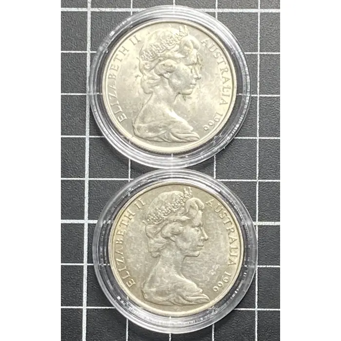 2 x 1966 50 Cent Coins