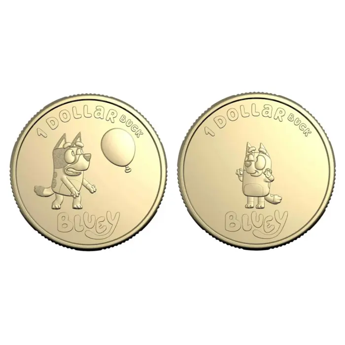 2024 Bluey & Bingo $1 UNC 2x Single Coins Set - In Lighthouse Capsules