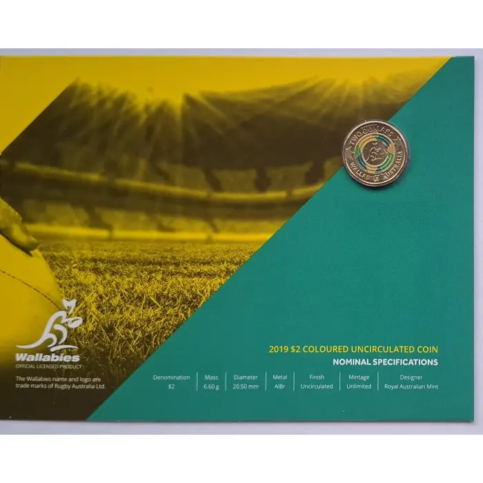 2019 $2 Wallabies Coin in Folder