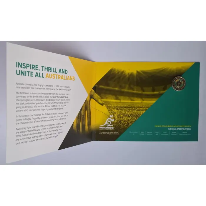 2019 $2 Wallabies Coin in Folder