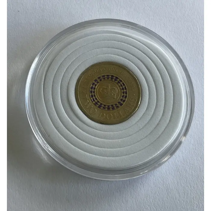 Set of 3 2013 $2 Coronation of Queen Elizabeth Circulated Coins In Capsules