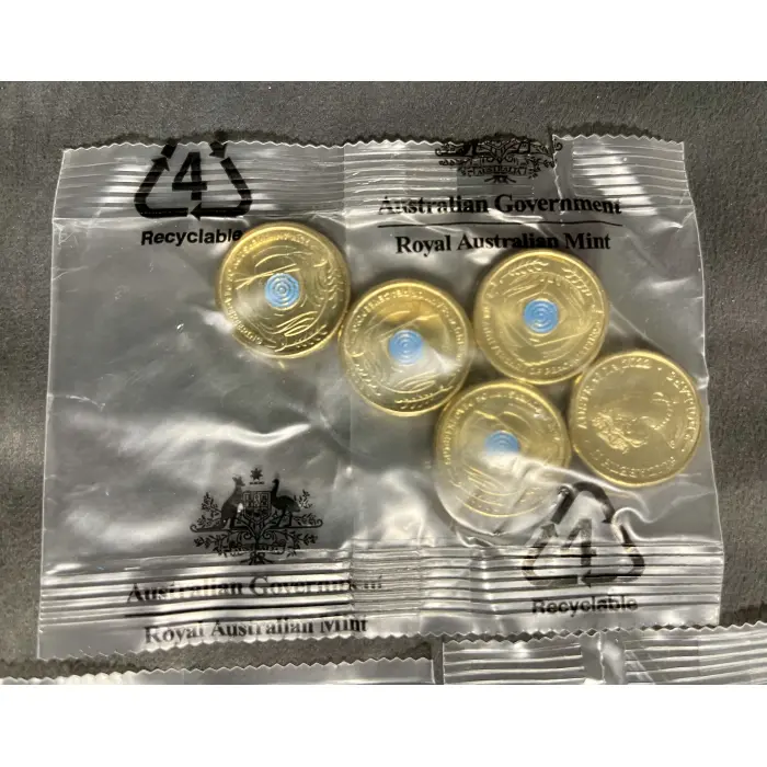 5x UNC 2022 $2 PEACEKEEPING DOVES RAM 5 coins Bags $2 Coins 25 coins total 