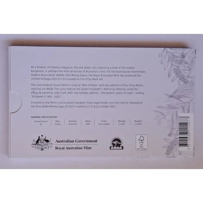 2023 $1 ANDA Money Expo Four-coin Privy Mark set