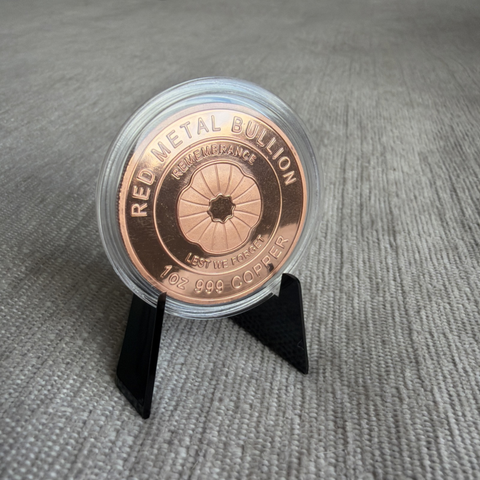 3 Australian Red And Purple And Copper Poppy Coins Copper RMB Bullion. 