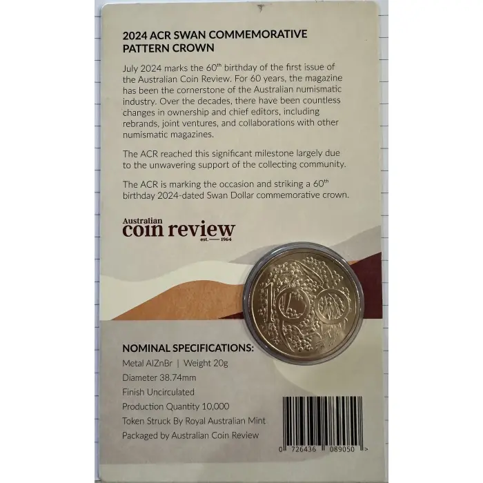 2024 ACR Swan Commemorative Pattern Crown