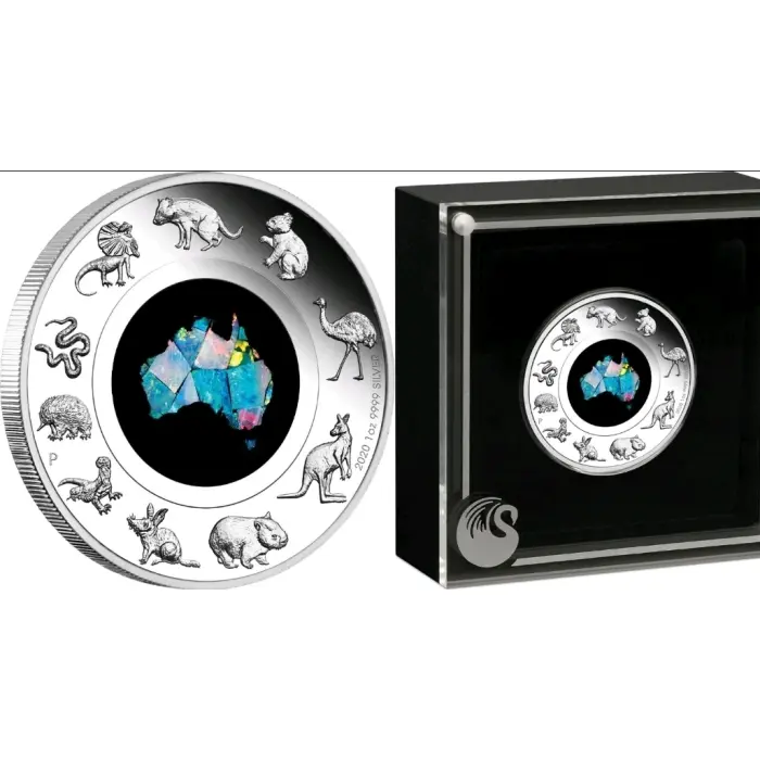 🇦🇺 2020 Australian Opal Great Southern Land 1oz Silver Proof Coin – Perth Mint
