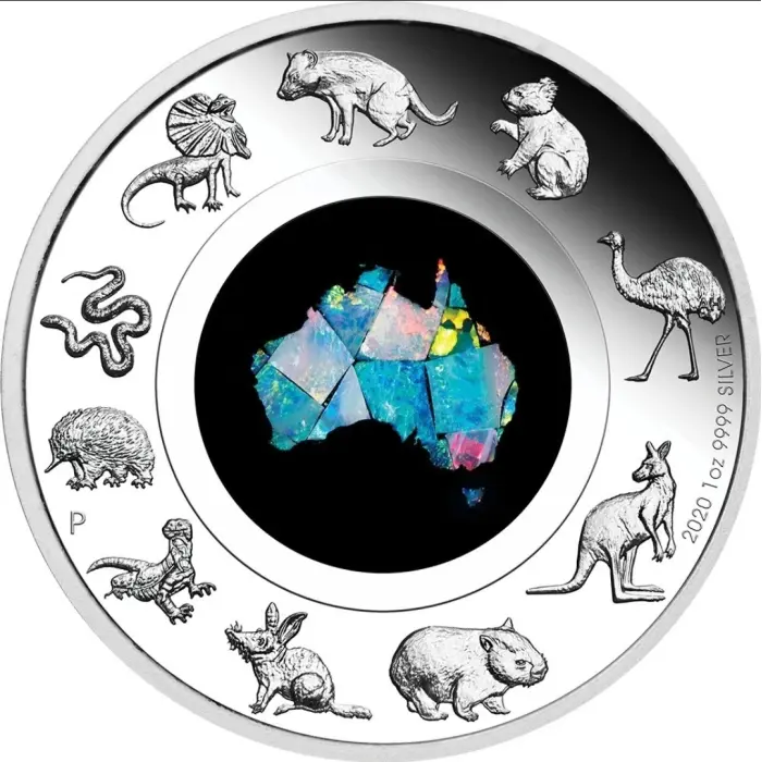 🇦🇺 2020 Australian Opal Great Southern Land 1oz Silver Proof Coin – Perth Mint