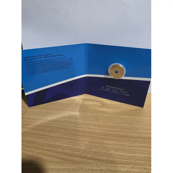 2025 Men's and Woman's Australian Open $2 coins