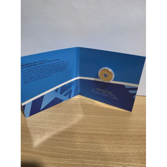 2025 Men's and Woman's Australian Open $2 coins