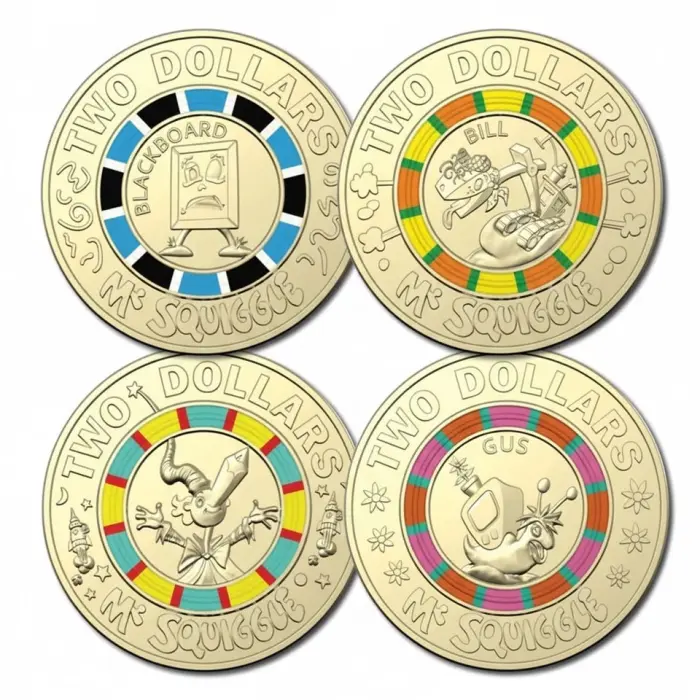 2019 Mr Squiggle & Friends Coin Collection Uncirculated