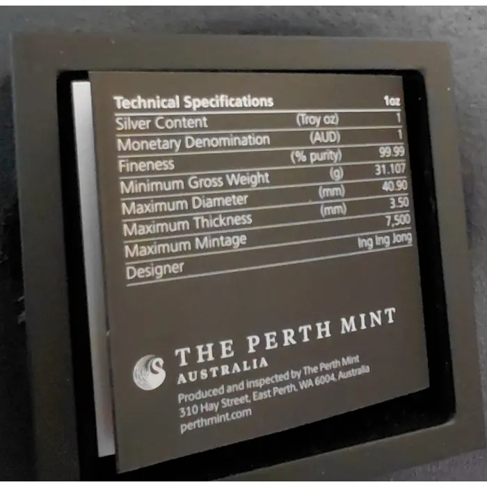 Australian Lunar Series 111  2024 Year of the Dragon 1oz Silver Proof Coin  