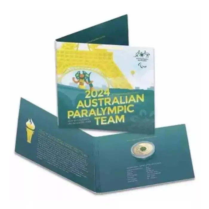 2024 $2 Paris Paralympic 1x UNC Coin Folder