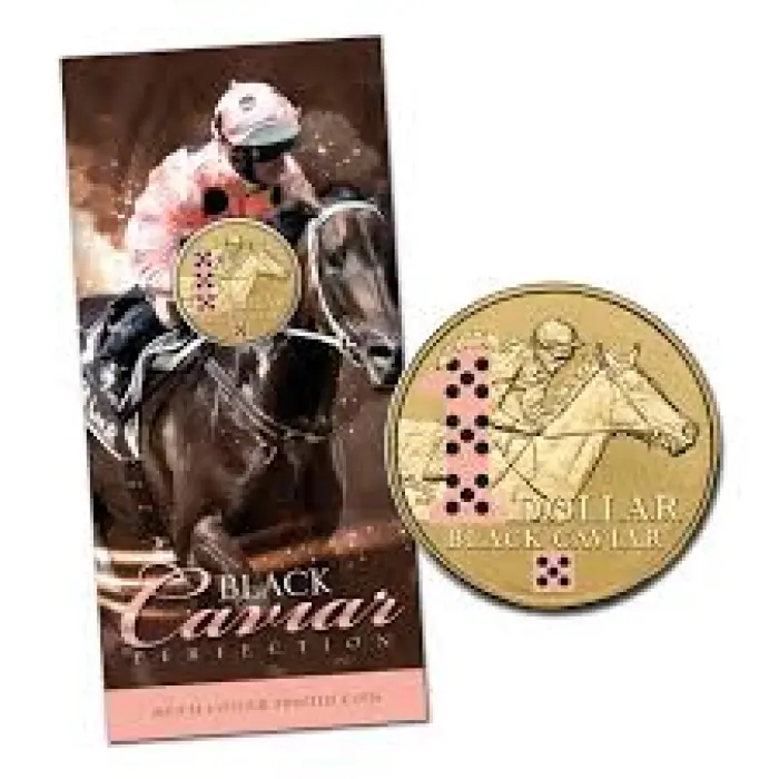 2013 Black Caviar Perfection 1 Dollar Colour Printed Coin
