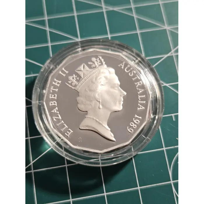 Commonwealth games 50 cent silver