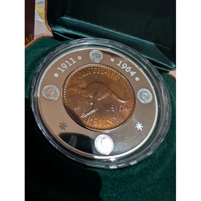 2004 1 Dollar Silver Proof Coin 40th Anniversary of Last Australian Penny 1964