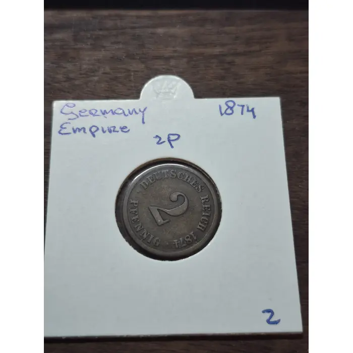 1874 2 PFENNIG GERMAN EMPIRE
