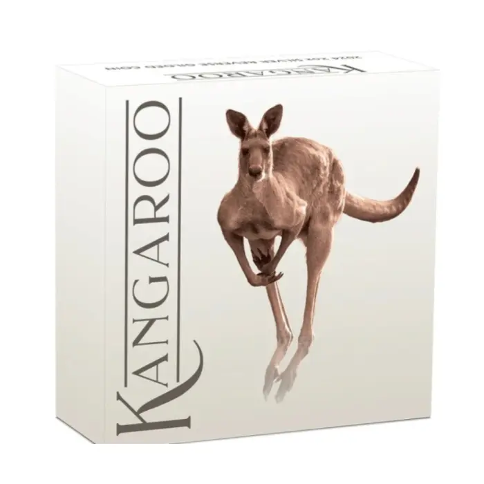 2024  $2  P125  2oz AUSTRALIAN KANGAROO SILVER PROOF REVERSE GILDED COIN