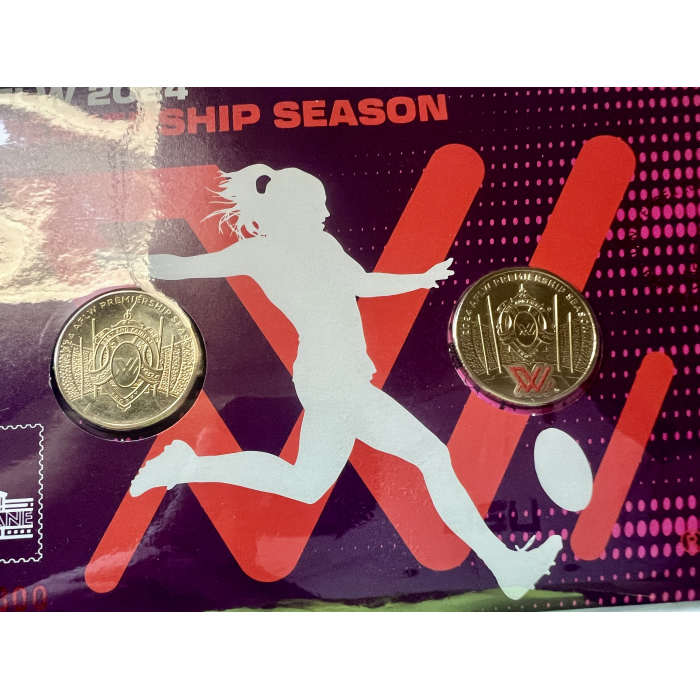 🏈 2024 AFLW PREMIERSHIP - Limited Edition Brisbane Coin & Stamp Show 2 coin PNC