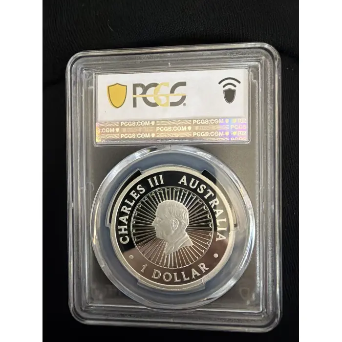 PCGS Great Southern Land Snake skin Jasper 1 ounce proof PR 70 Coin 