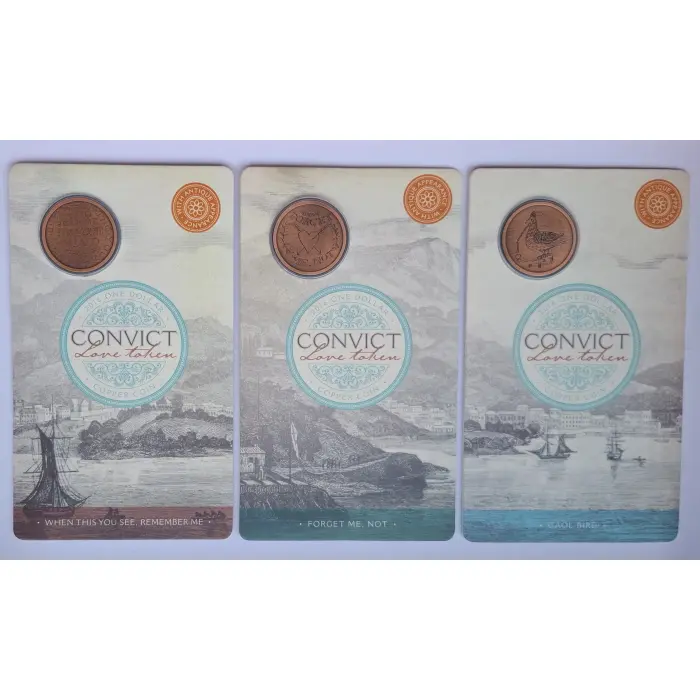 2016 $1 Convict Love Token Carded Three-coin Set