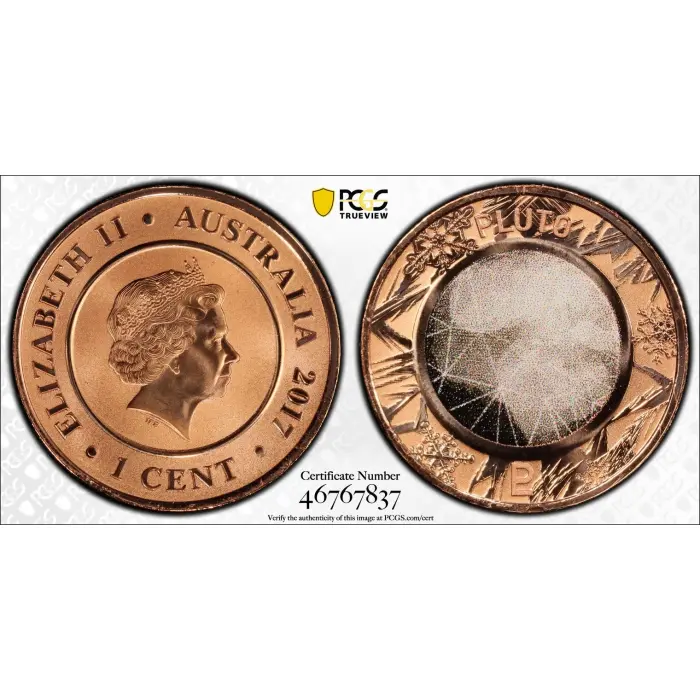 2017 Australian 1c MS70RD Planetary Coins Pluto  - Top Pop