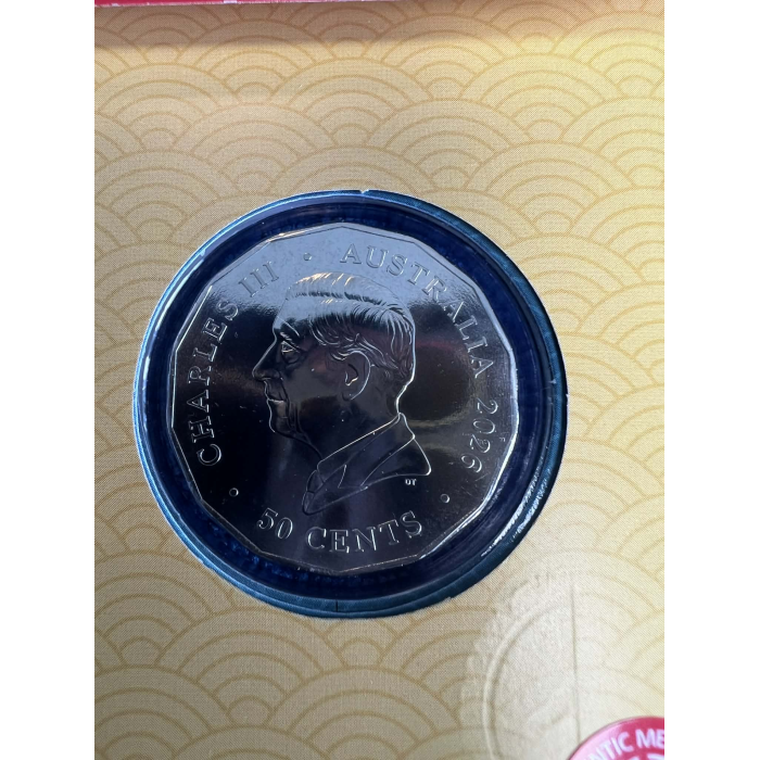 2026 ANDA Melbourne Year of Horse 50c PNC #194 of only 750 released.